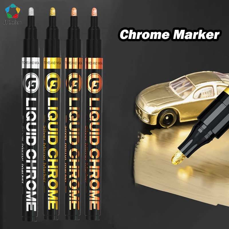 Mirror Chrome Marker for Repairing/Model Painting Silver Golden