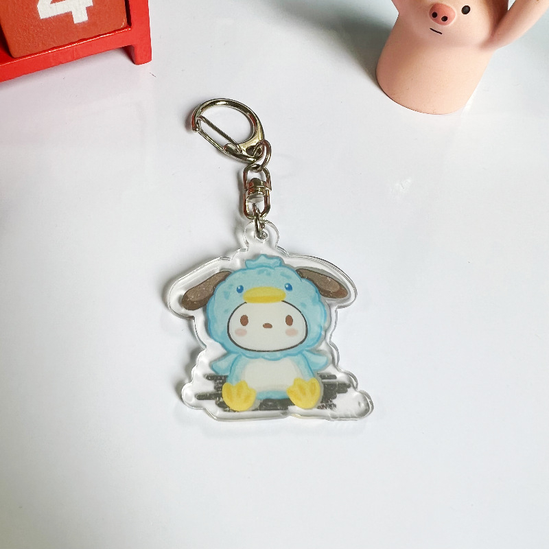 Japanese Sanrio Keychain Acrylic Pendant School Bag Ornament Kulomi ...