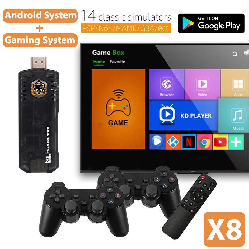 Game Box 4K 10000 Game M8 PRO Original Support 14 Simuators Dual system For Android  TV Box with WiFi Retro Video Game Consoles - AliExpress