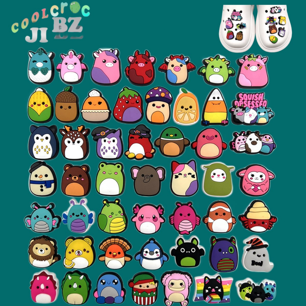 Jibbitz Plush Toy Squishmallow Crocs Accessories Shoes Floral Shoe