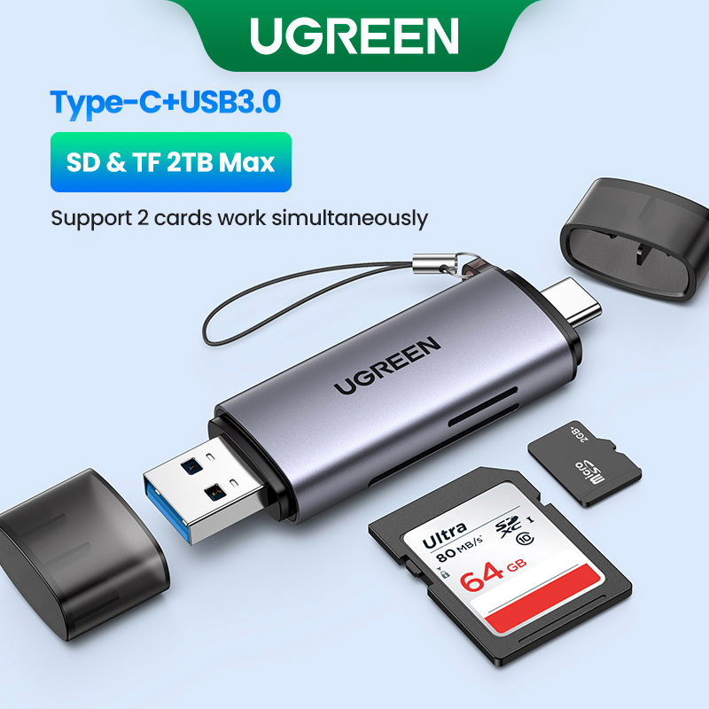 UGREEN USB Type C Card Reader SD Micro SD TF OTG Smart Memory