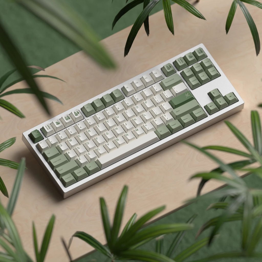 【JKDK】 bamboo forest keycaps cherry profile Dye-sublimation customized ...