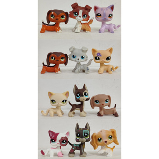 Littlest Pet Shop Rare Old LPS Random Pack 3pcs Toys Short Hair Cat Collie  Pets