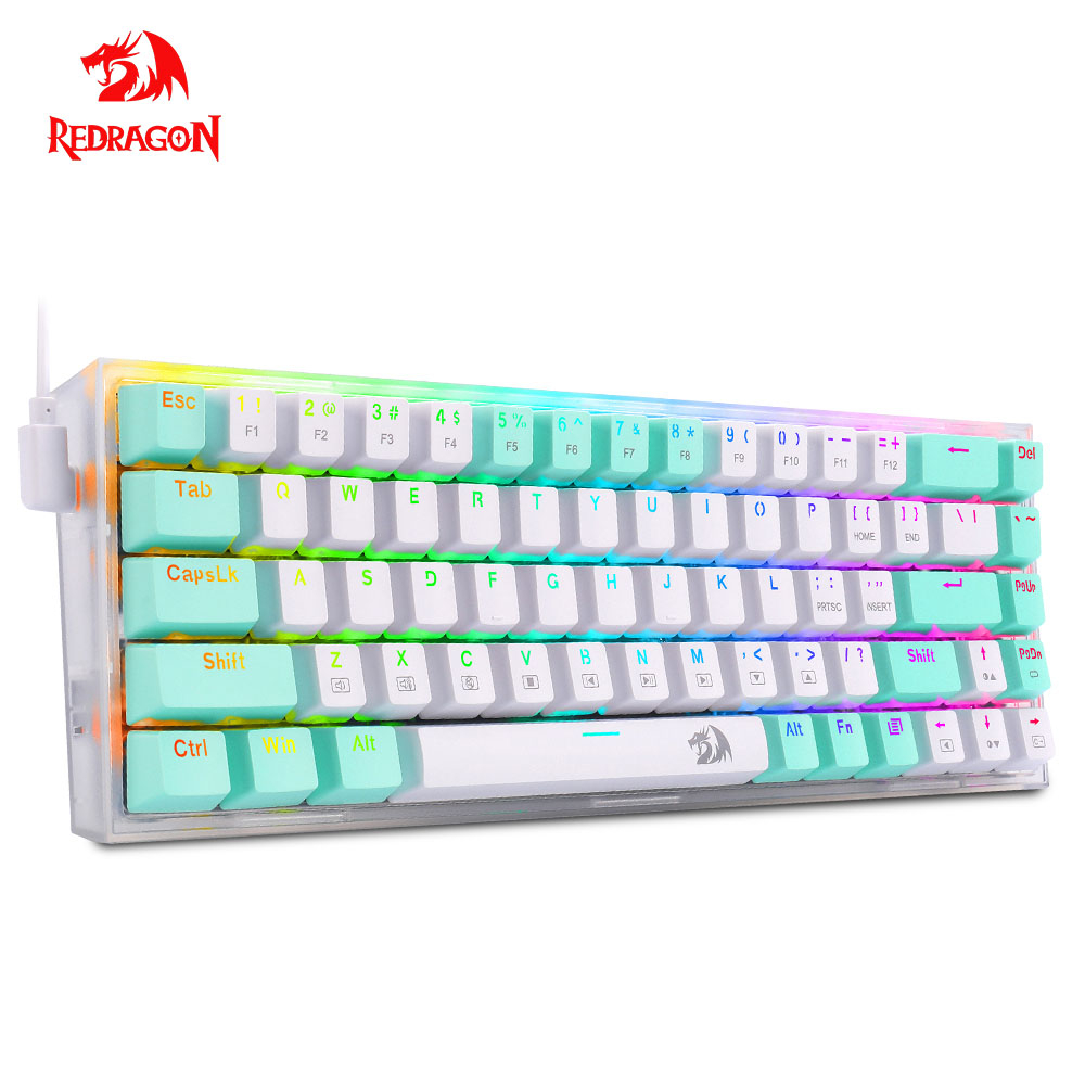 REDRAGON TS68-B RGB USB Mini Mechanical Gaming Wired Keyboard Red Blue ...