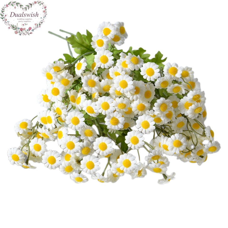 Dualswish 30 Heads Artificial Daisy Simulation Chamomile Fake Flower ...