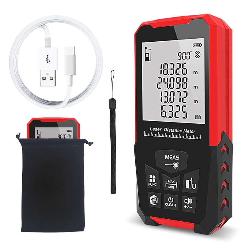 Laser Distance Measurement Tool Digital Tape Measure Rangefinder ...