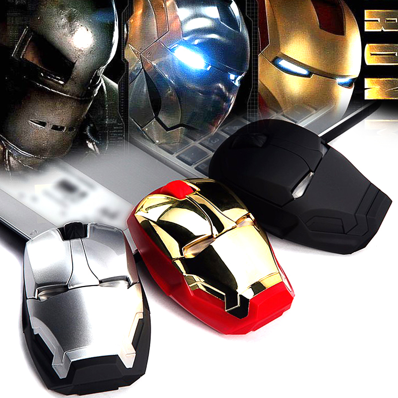 Iron Man Wireless Gaming Mouse Optical 2.4G Silent Gaming Mouse Mute ...