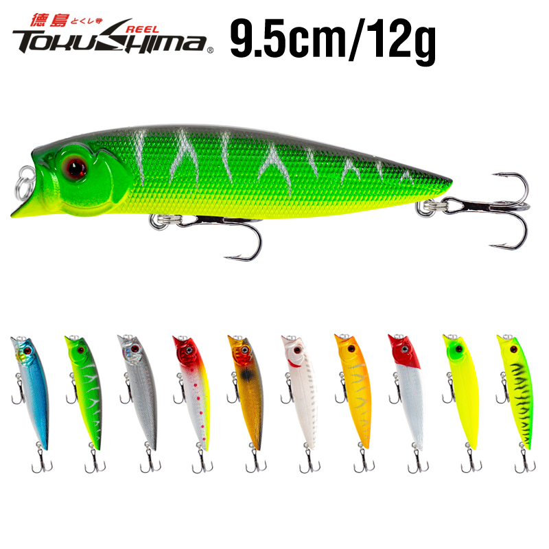 DAYUYUE - Lot De 5 Leurres De Pêche Popper 10cm/17g - Eau Douce & Salée