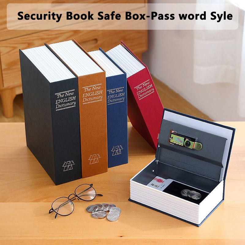 Creative Book Box Secret Security Book Safe Key Lock Gift Cash Box with ...