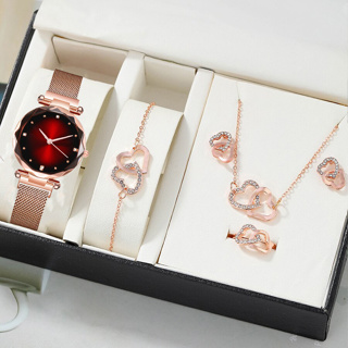 Expensive Watch Womenluxury Rose Gold Quartz Watch For Women - Stainless  Steel Square Dial
