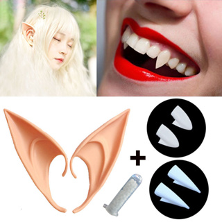 Vampire Fangs Teeth, 3 Pairs Vampire Fangs Teeth for Kids Adults, Realistic  Reusable Vampire Fangs Cosplay Accessories Halloween Party Prop Decoration