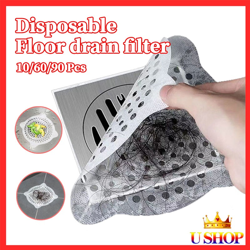 Disposable Floor Drain Sticker Shower Floor Drain Hair Receiver Sewer Filter Pool Filter Anti