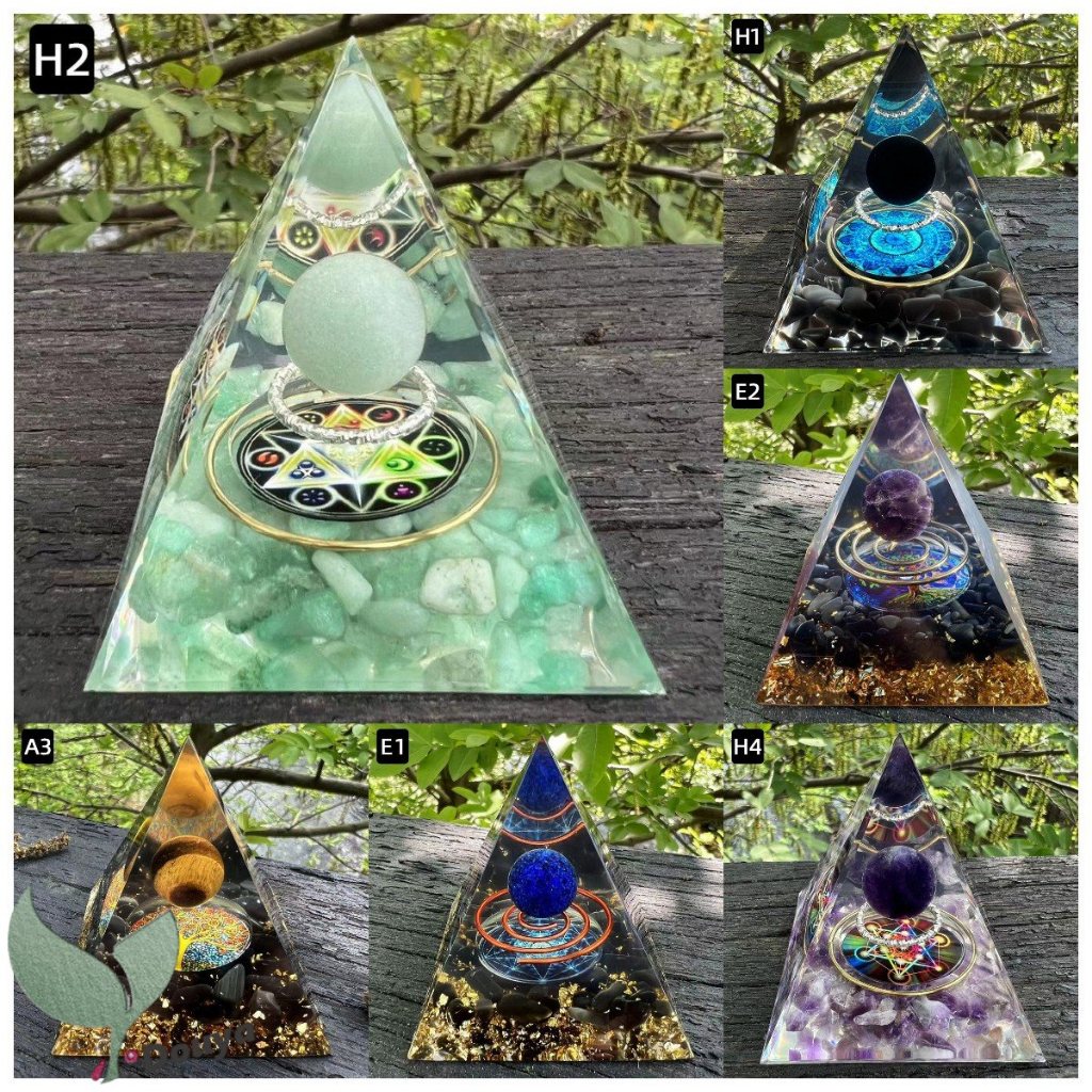Orgone Pyramid for Positive Energy, Crystal Pyramid Orgonite Pyramid ...