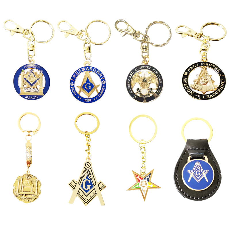 Masonic Key Chain Badge Mason Freemason Exquisite Accessories Key Ring Europe Zinc Alloy Material Electronic Plating Shopee Singapore