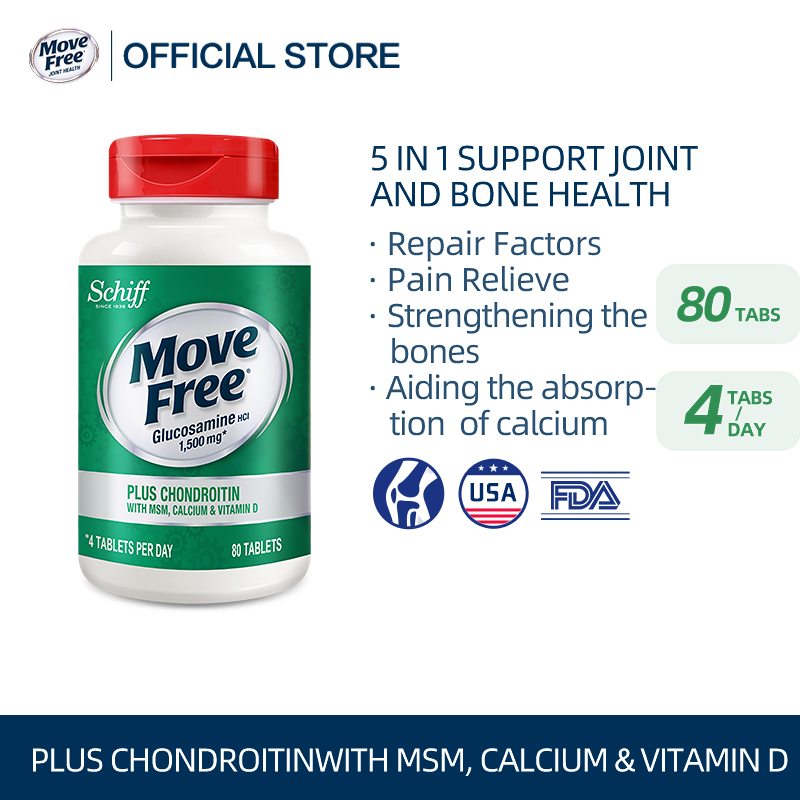 Move Free Advanced Glucosamine + Chondritin with MSM, Calcium, Vitamin
