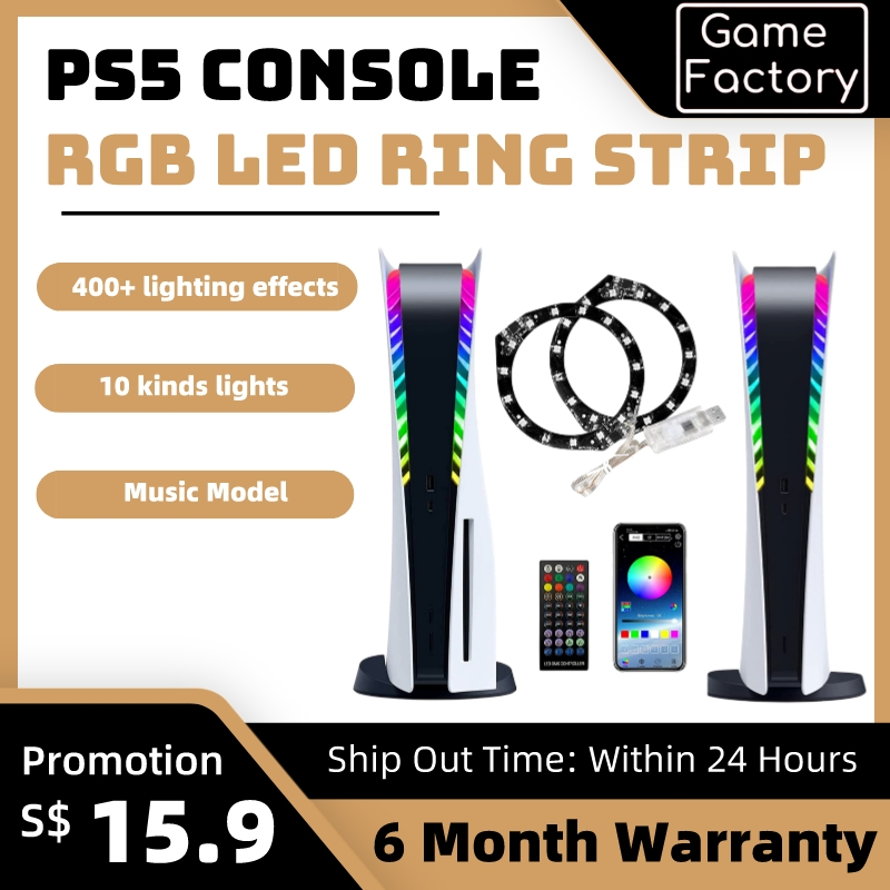 SG Stock PS5 Game Console Light RGB LED Ring Strip Lights for Strip ...