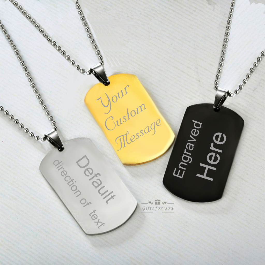 Custom deals tag necklace