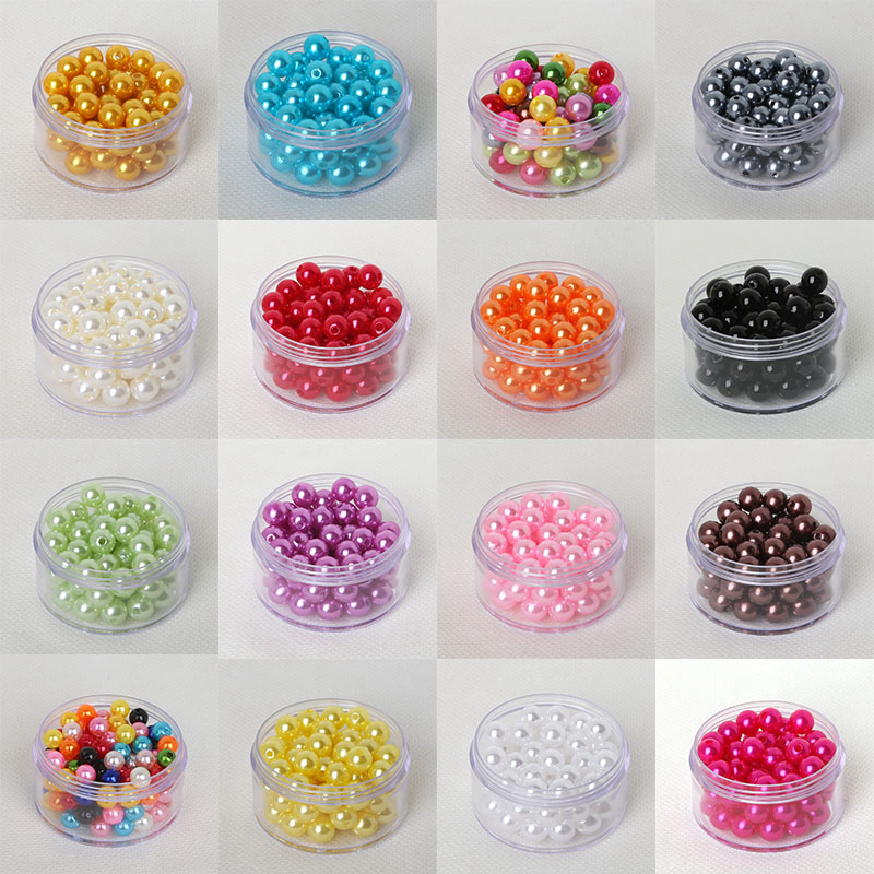 4mm 6mm 8mm 10mm ABS Imitation Pearl Round Plastic Beads Random Pearl ...