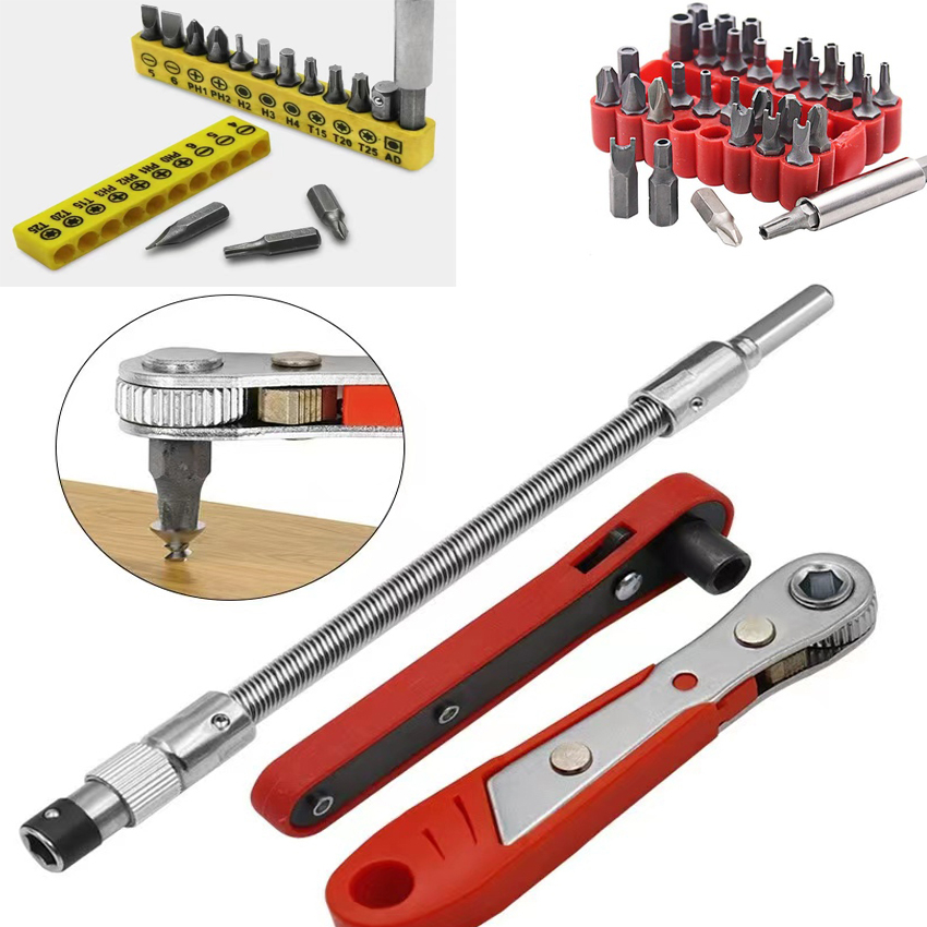 Built-in magnetic mini 36-tooth forward and reverse ratchet screwdriver ...