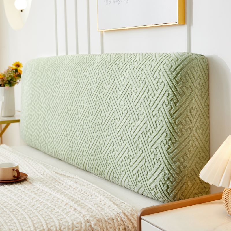 DANSUNREVE Jacquard Headboard Cover Slipcovers Solid Color High Elastic