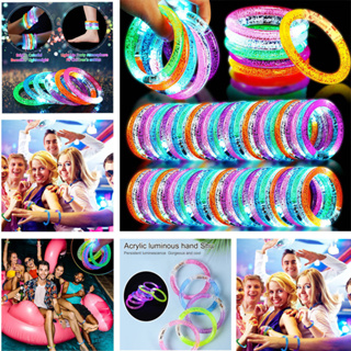 Party Bag Fillers LED Bracelet Wrist Arm Band Glow Flashing Disco Concert UK
