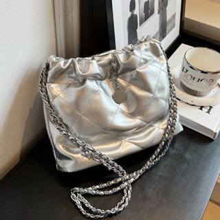 Quilted Round Handbag, Scarf Decor Chain Crossbody Bag, Women's Pu Leather  Circle Purse - Temu Croatia