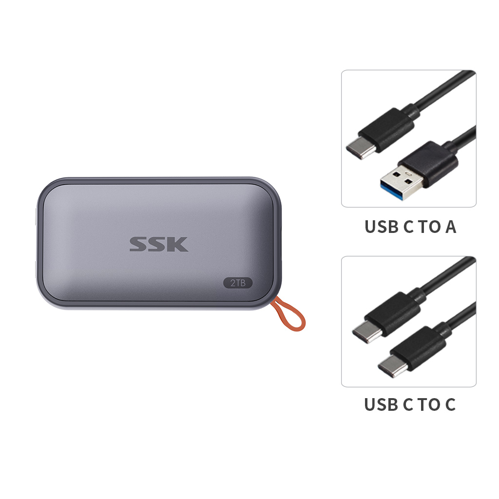 1tb Flash SSK 2TB SSD USB C Stick Up To 1000MB/s,Fast External SSD