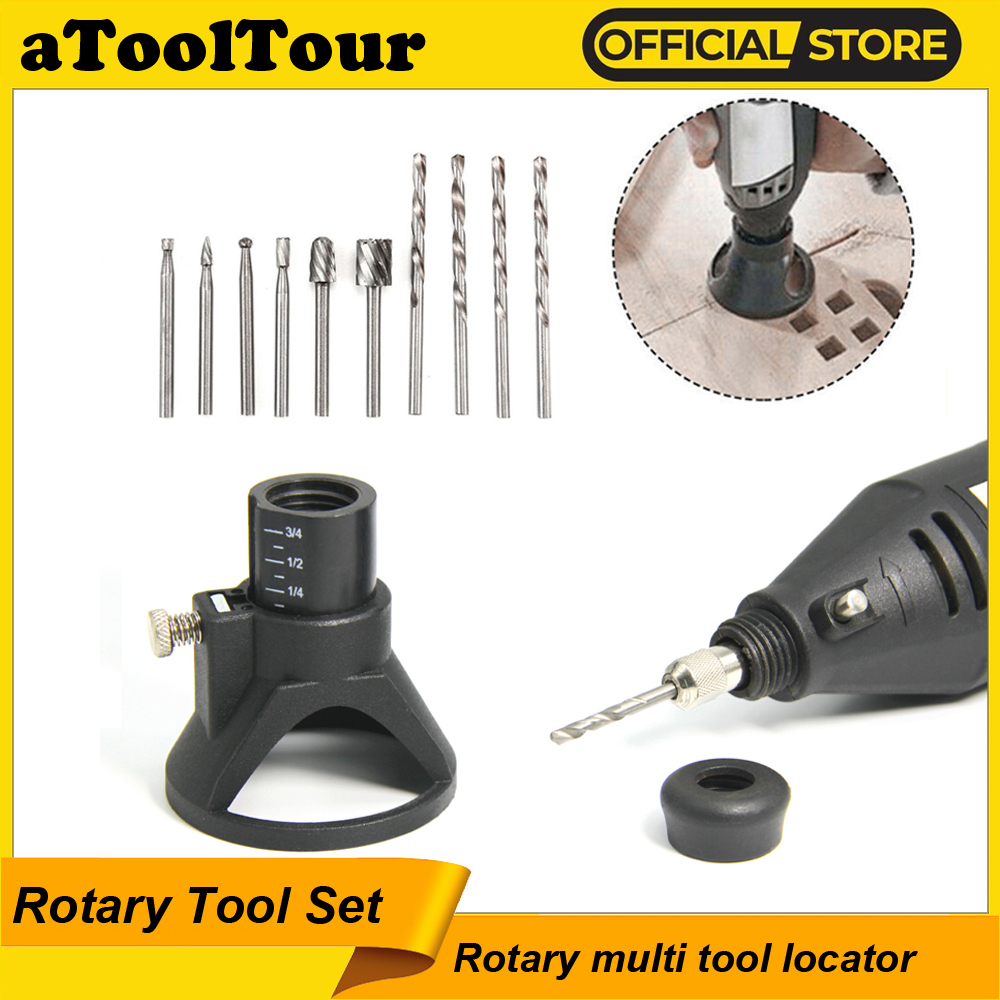 Dremel Tool 11pc Rotary Tool Kit - Cutting Guide With HSS Router Bits & Drills For Dremel Dremel Accessories - Foto 5