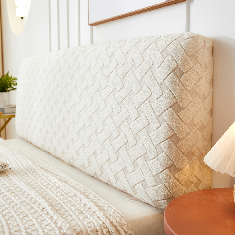 DANSUNREVE Jacquard Headboard Cover Slipcovers Solid Color Stripe