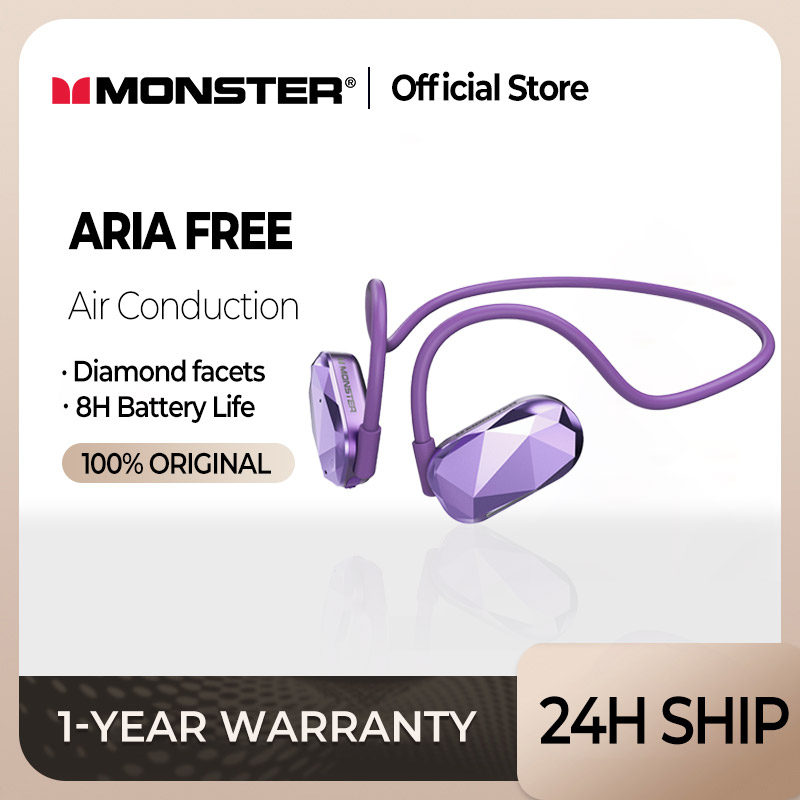 MONSTER Aria Free Open Air Conduction Wireless Bluetooth 5.3