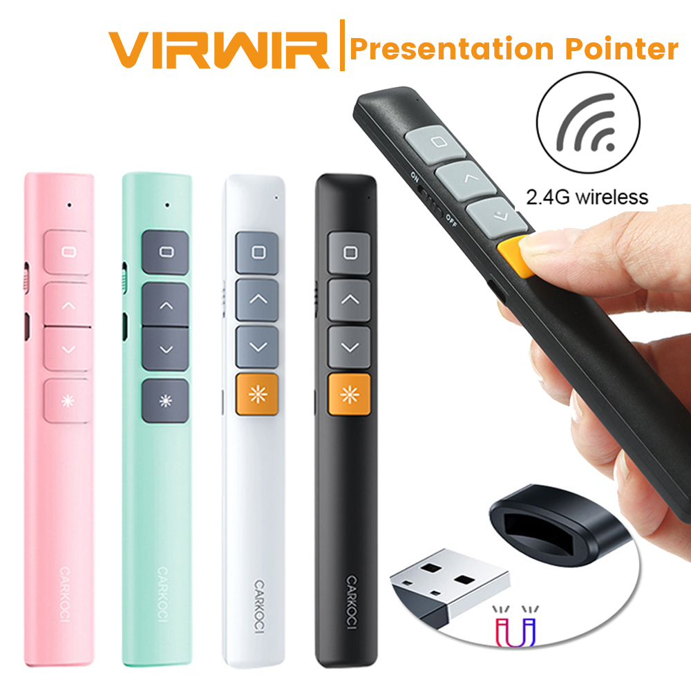 2.4GHz Wireless Presentation Pointer and Clicker with Laser Remote USB