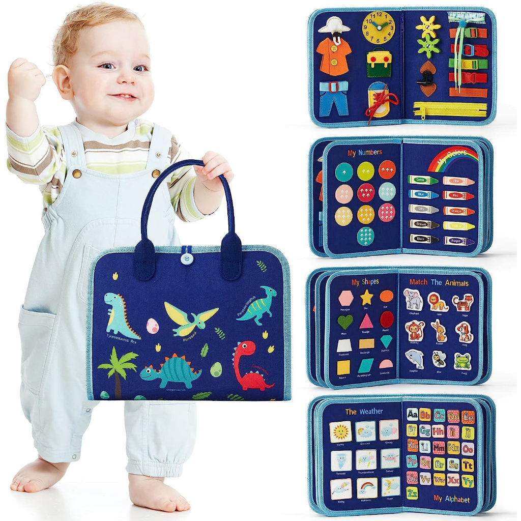 Montessori Toys Busy Board Kids Toys Toddler Fine Motor Skills Sensory ...