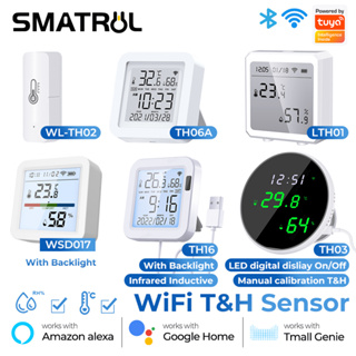 Wi-Fi Temperature Humidity Sensor, Thermometer Hygrometer Hubs &  Controller, If Link with a TUYA Plug or IR Remote, Smart Control Heating  Fan Cooling