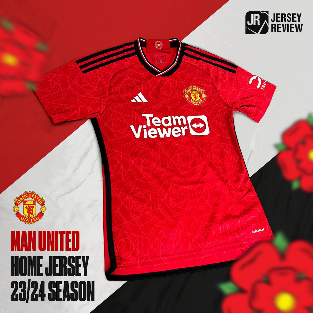 adidas Womens Manchester United 23/24 Home Jersey - Red