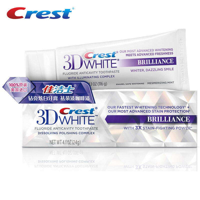 Crest 3D White Toothpastes Brilliance Rich Foaming Whitening Tooth