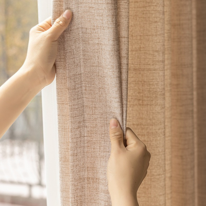 Breathable Linen Blend Day Curtain for Living Room Bedroom Half Length ...