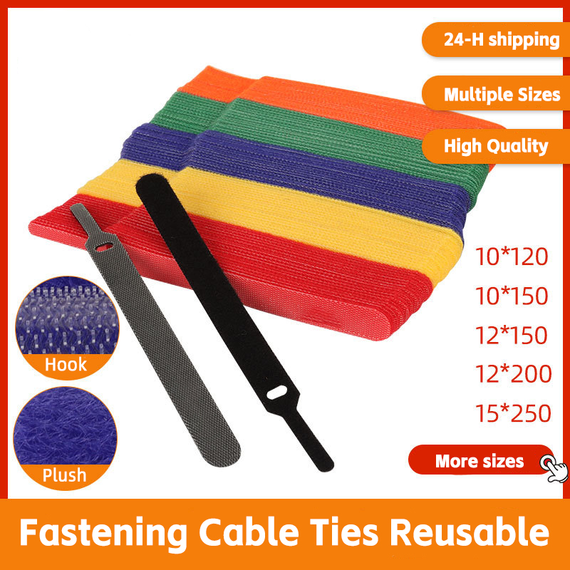 50Pcs Reusable Fastening Cable Ties, Cable Management Ties Cable Straps