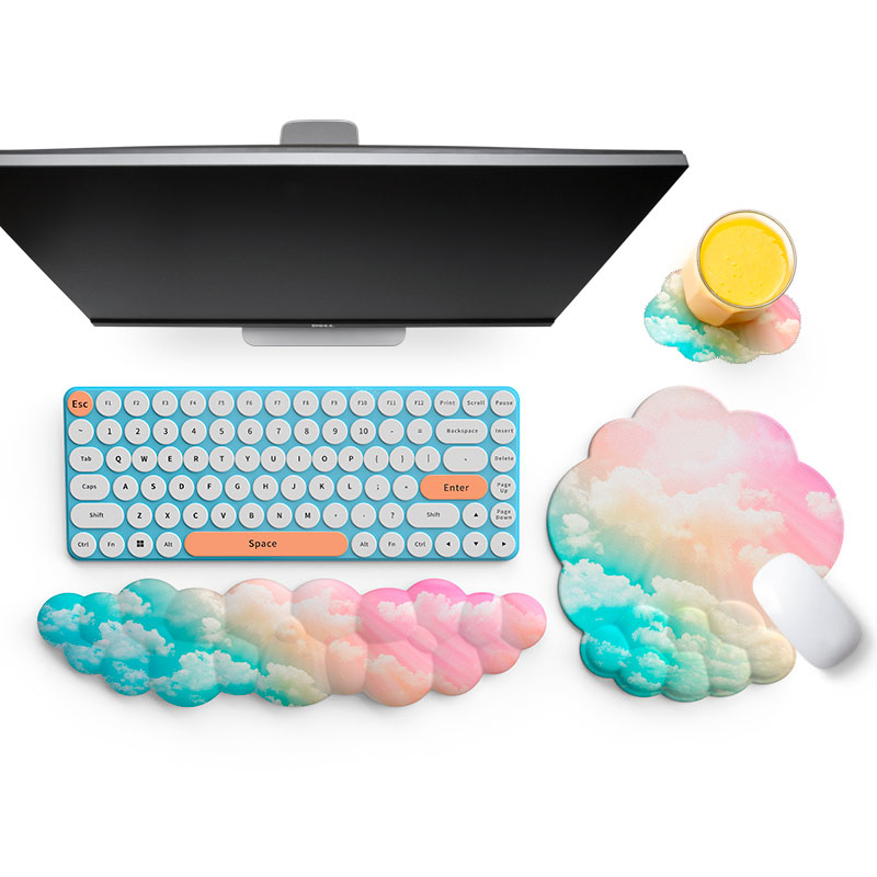 Cloud Mouse Pad With Wrist Rest, Cloud Keyboard Wrist Rest For - View #2