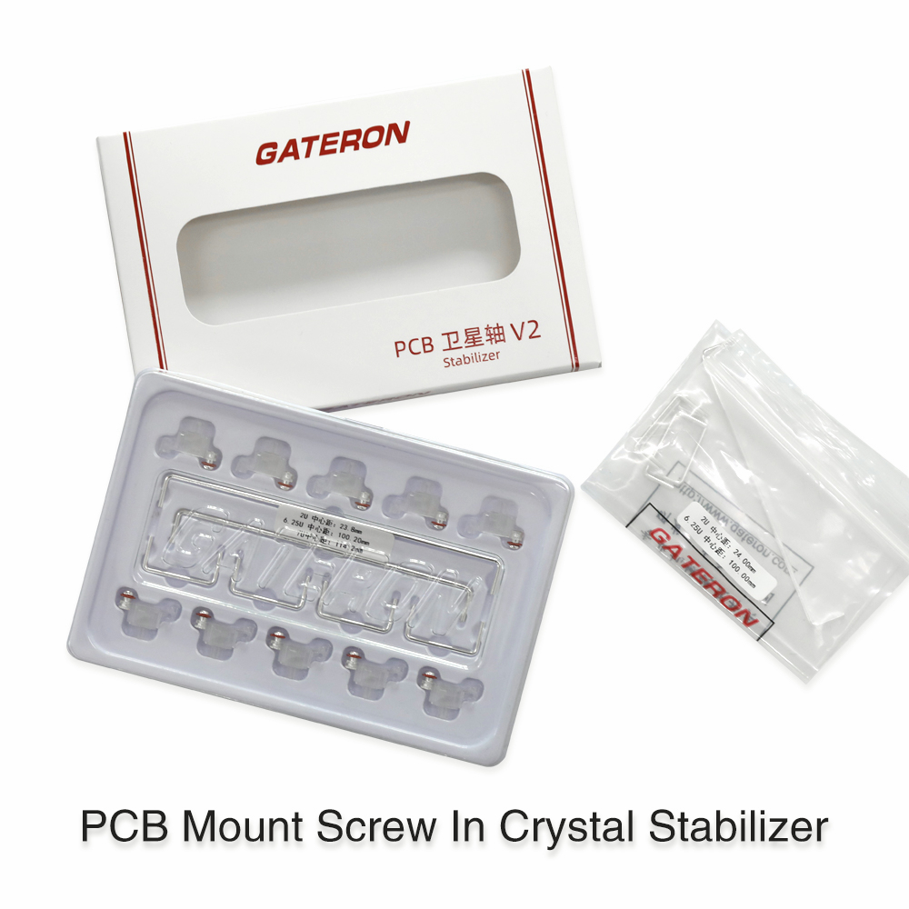 Gateron V2 Stabilizers Clear PCB Mount Screw in Stabilizer Preclipped