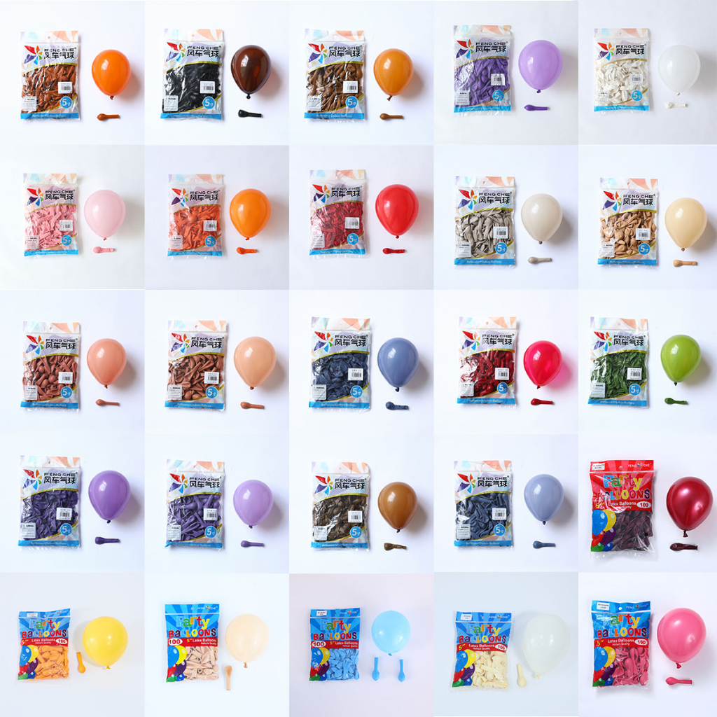 [feng Che] 100pcs 5inch Thickened Balloon Party Decoration Multiple ...