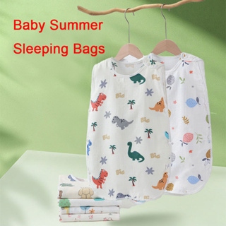 Baby Sleeping Bag 28-32℃ Summer Cool Vest Kids Sleep Sack Boys Girls 100%  Cotton Breathable Sleeping Bag Baby Anti Tipi New