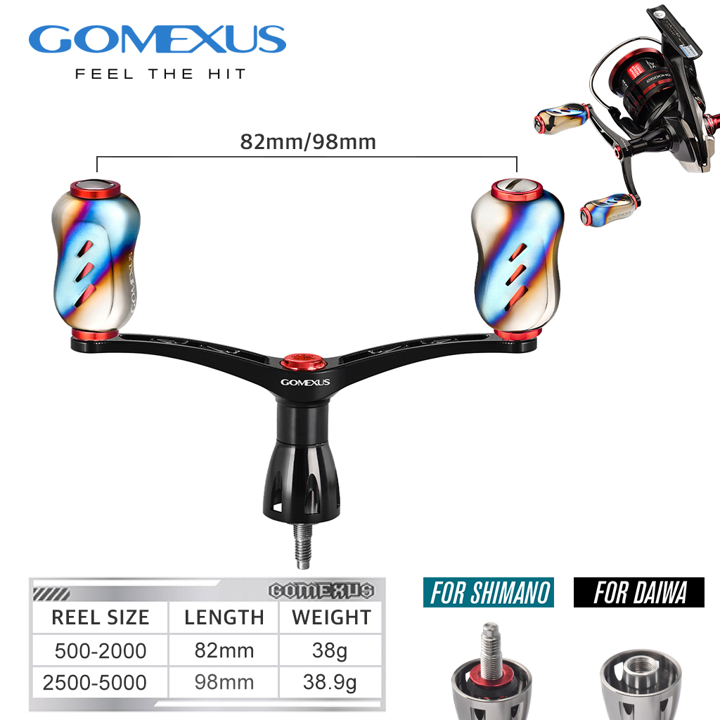 GOMEXUS 98MM for SHIMANO STELLA セット 楽天市場】ゴメクサス (gomexus) 98mm ダブル ハンドルの通販