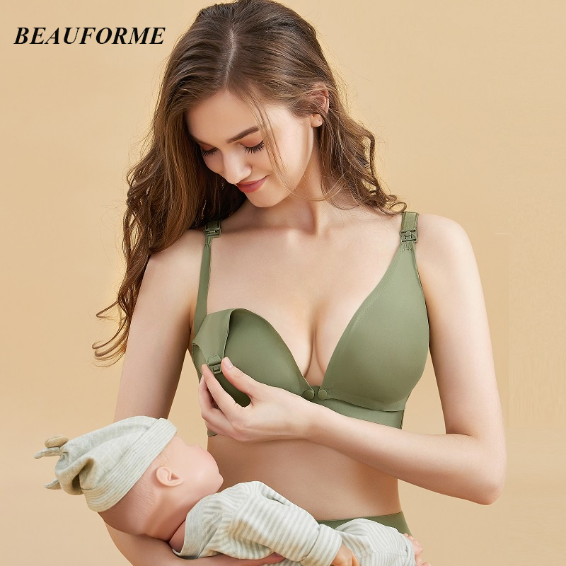 MARIA Women's Seamless Bra Pregnant Women's Bra Suitable For Breastfeeding  Comfortable And Breathable Maternity Bra Gift For Mother