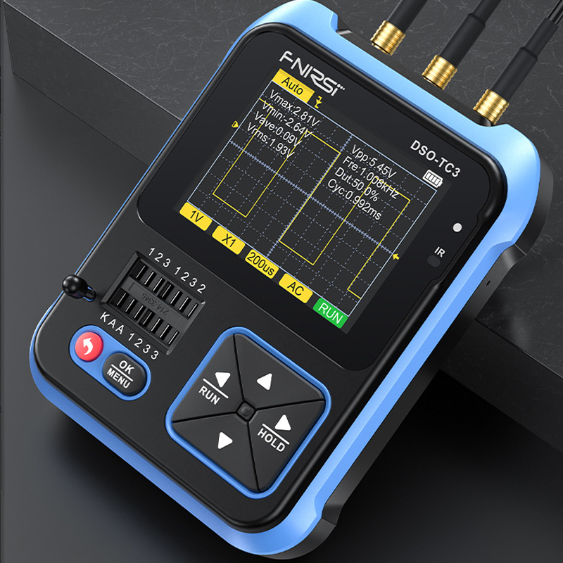 FNIRSI DSOTC3 Portable Digital Oscilloscope Transistor Tester Multi
