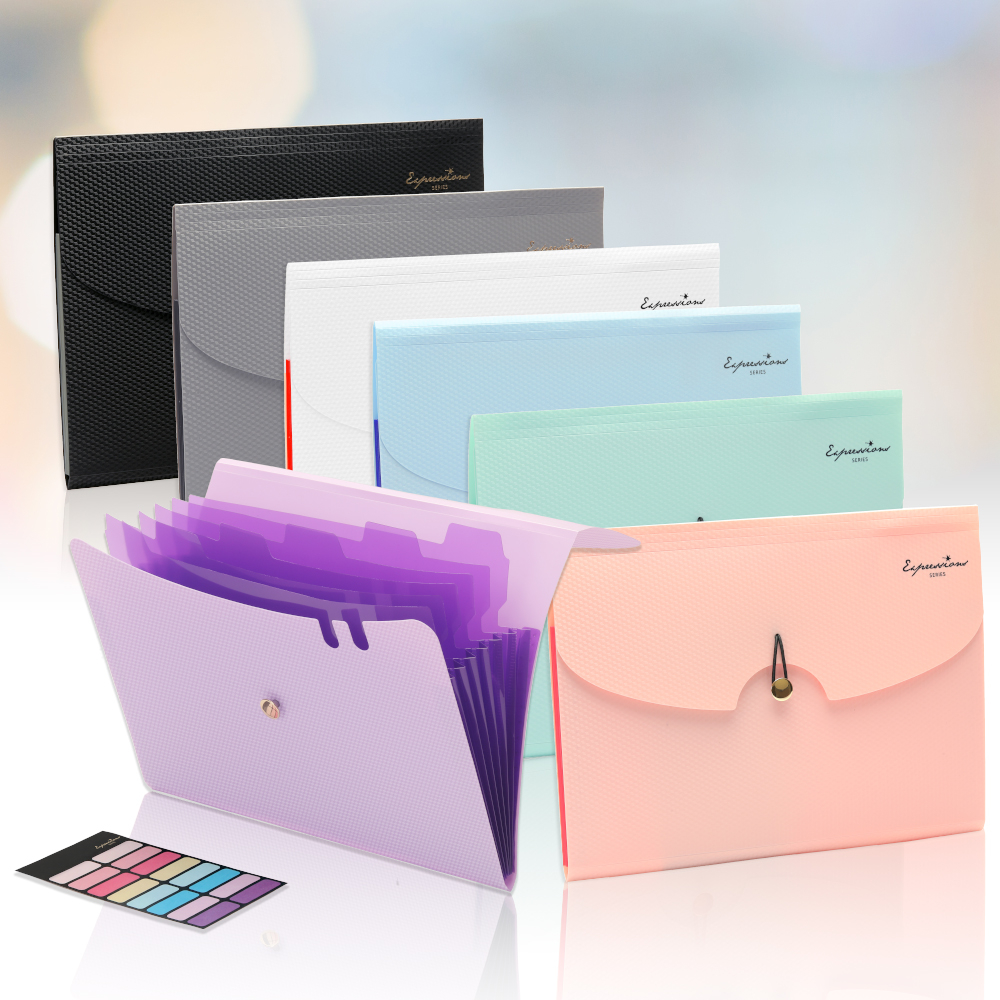 1pc Expanding File Folder With 7 Pockets, Letter A4 Paper Accordion ...
