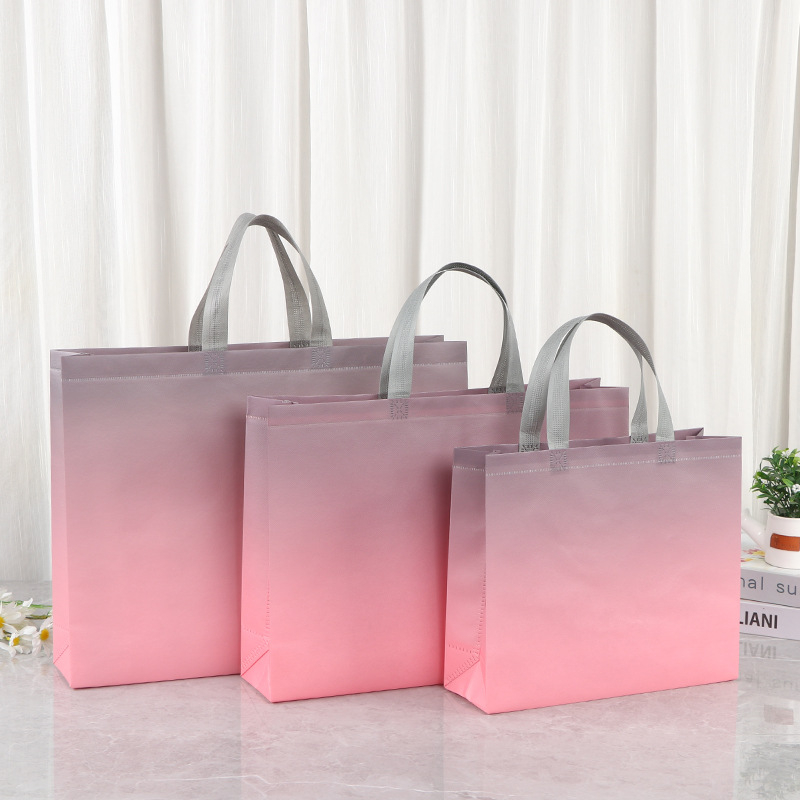 50PCS Spot Handheld Non woven Bags Gift Shopping Bags Wholesale