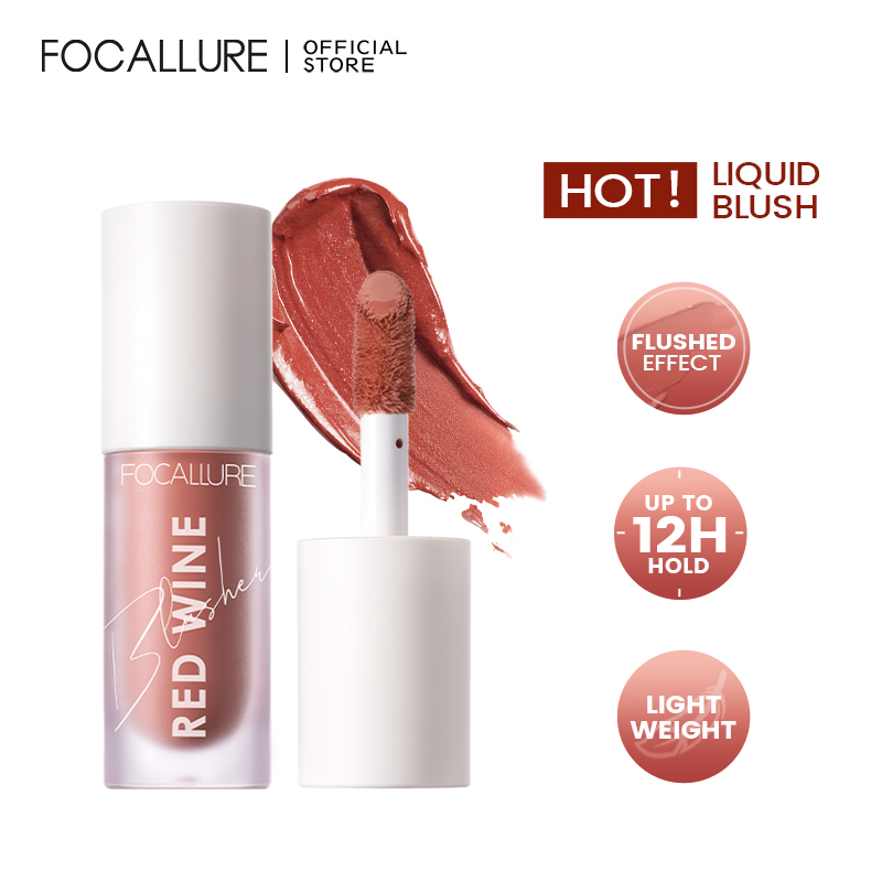Focallure Hangover Liquid Blush Natural Cheek Face MakeUp Beauty Red