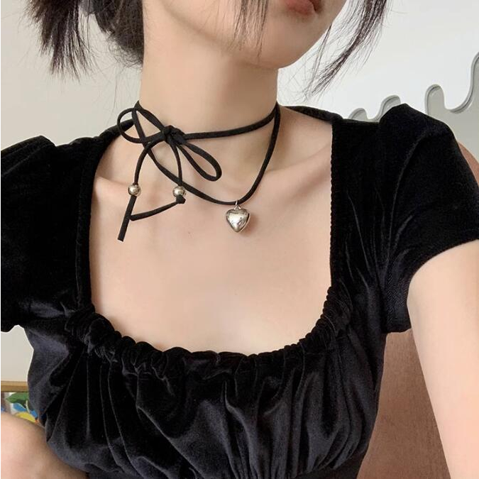 Girl with 2025 choker necklace