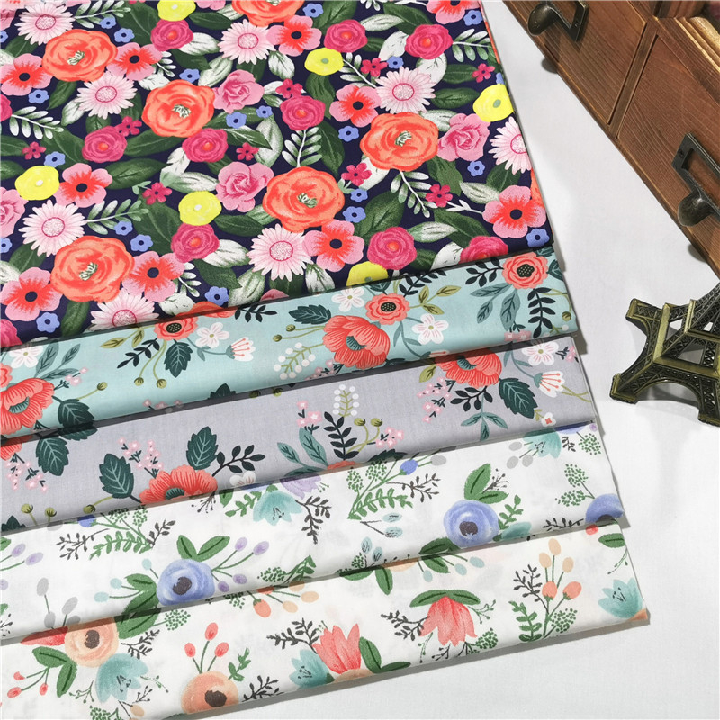 (New Arrival) Cotton Fabric Width 160cm/60'', Big Flower Design Blouse ...