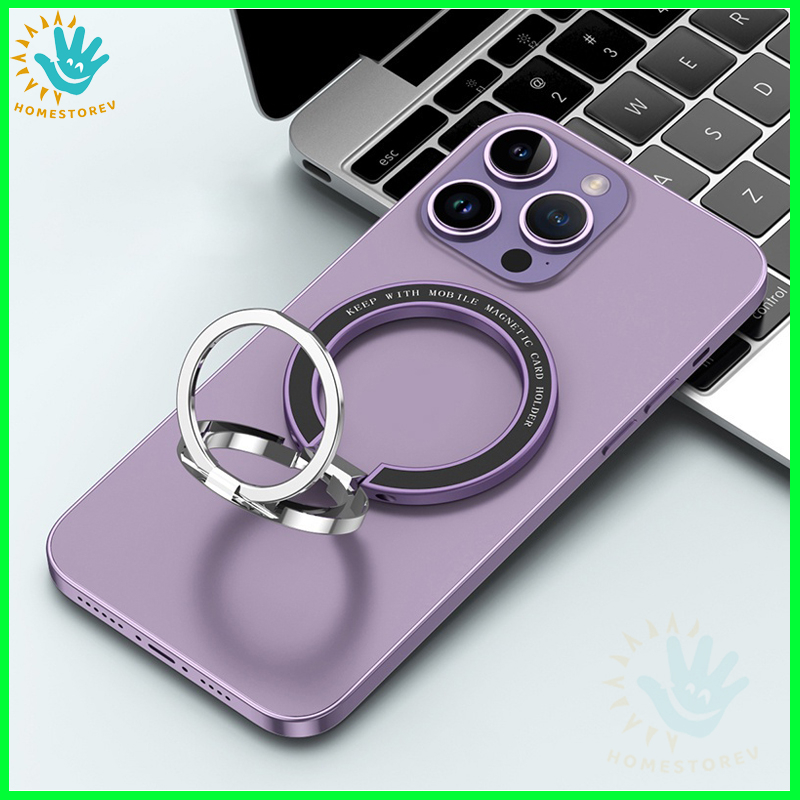 HM Metal Phone Grip Alloy Double Ring Holder Adjustable Stand
